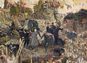 A defesa de Sebastopol, 1910 (aguarela no cartão)